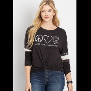 •MAURICES• Long Sleeve Graphic Shirt• NWT